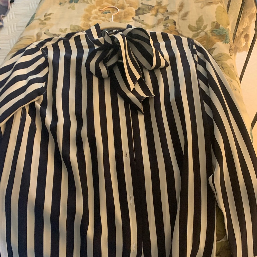 AG silk bow blouse